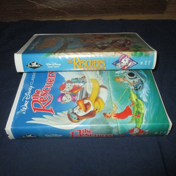 Lot of Disney VHS movies: Rescuers/ Rescuers: Down Under (Black Diamond, 1990s) - Picture 3 of 8